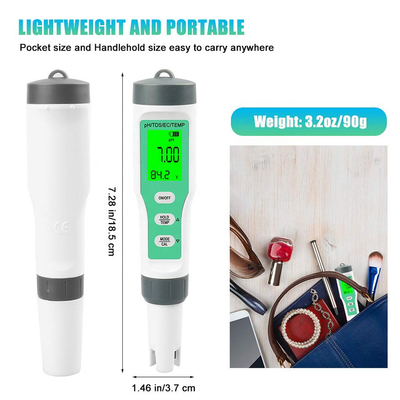 水族館と水栽培のための4 in 1 防水水試験器 pH/TDS/EC/テンプメーター