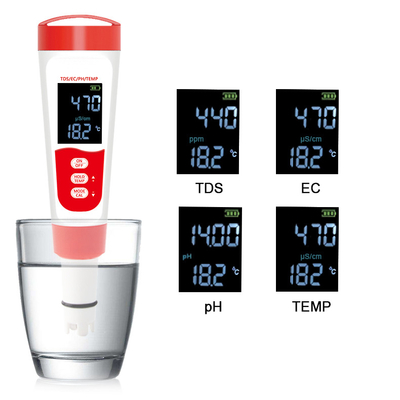プロのデジタルウォーターモニターペンテスト器 TDS/EC/PH/温度測定