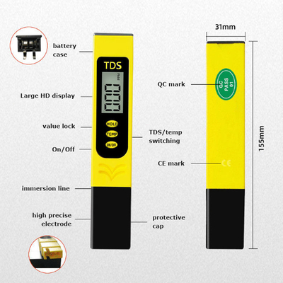 ペンタイプ TDS メーター RO飲料水浄化器試験 150*31*18 mm 先進技術