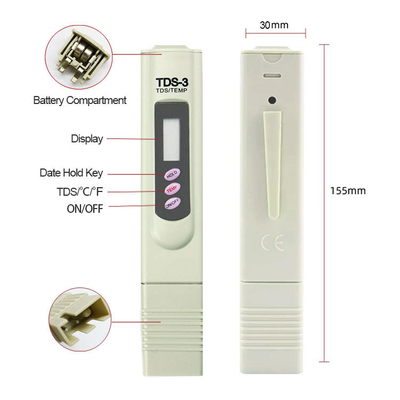 水 の 汚染 と 温度 変化 を 検出 する 便利 な ペン 型 TDS メーター