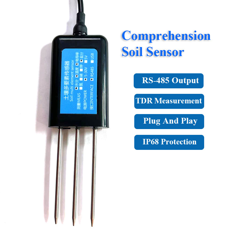3 in1 土壌湿気温度 EC 伝導性センサー IP68 RS485 土壌計センサー