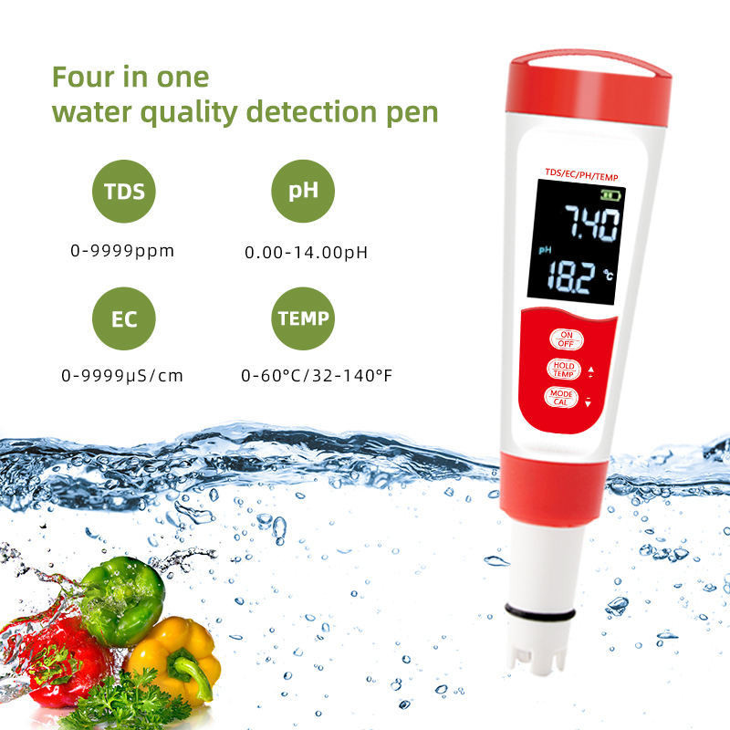 pH 範囲 正確さ±0.05 pH プール水族館用デジタル水検査器 飲料水