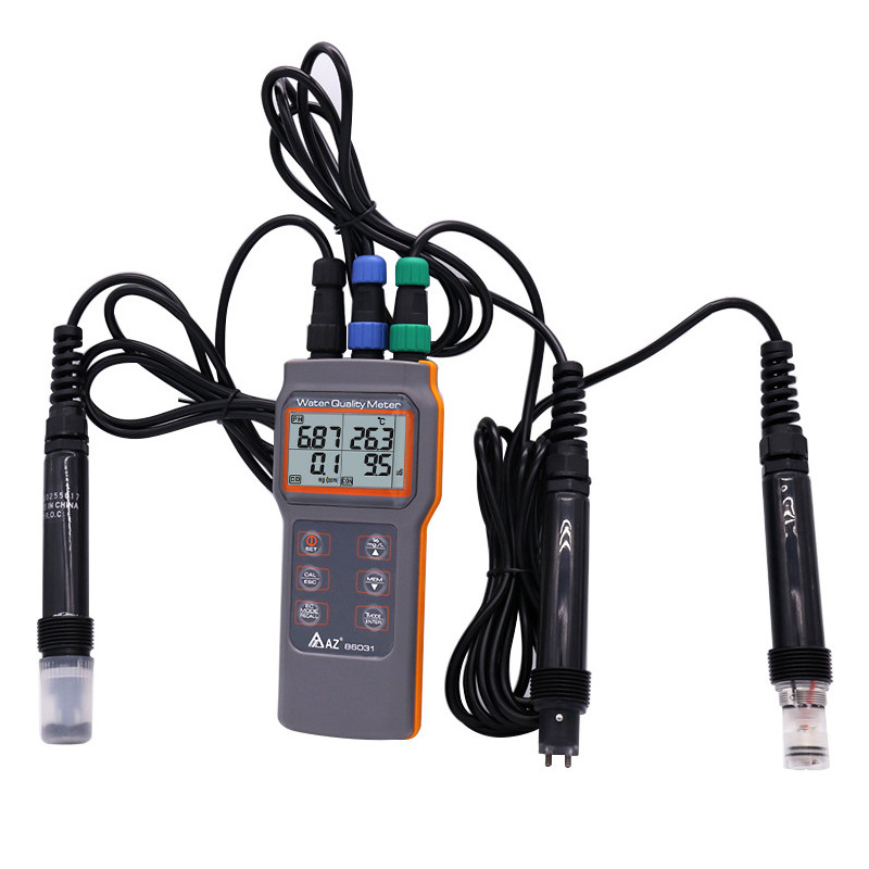 コンボ 5 in 1 PH/COND./D.O/TEMP 水計 アクアポニック用 AZ86031 ポータブル魚池 IP67